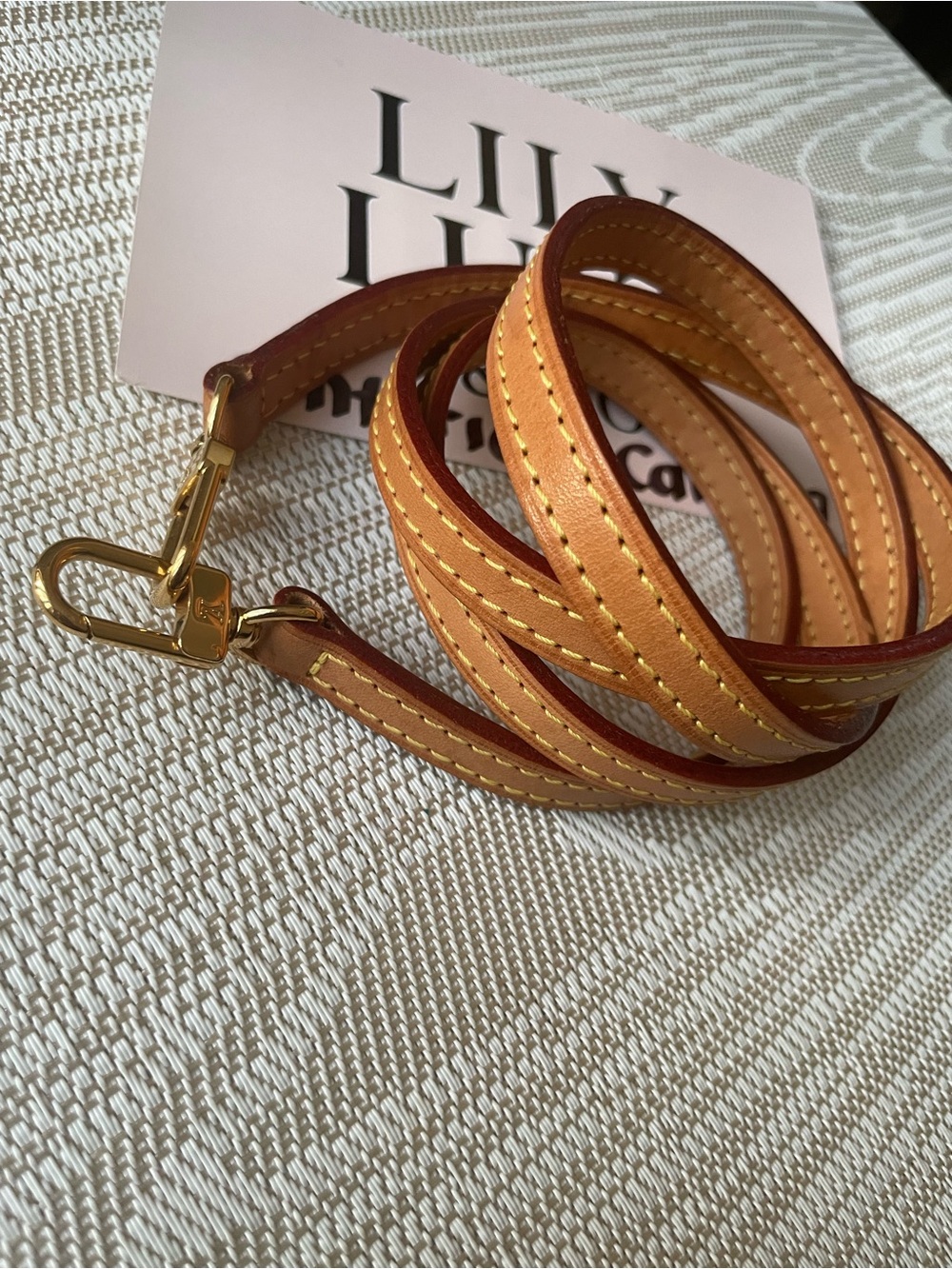 Authentic Vachetta Strap with Gold Hardware - Non adjustable 42”